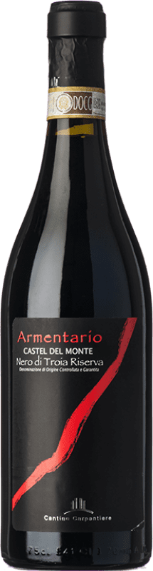 28,95 € Envio grátis | Vinho tinto Carpentiere Armentario Reserva D.O.C.G. Castel del Monte Nero di Troia Riserva Puglia Itália Nero di Troia Garrafa 75 cl