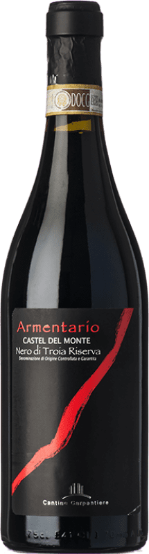 27,95 € Envio grátis | Vinho tinto Carpentiere Armentario Reserva D.O.C.G. Castel del Monte Nero di Troia Riserva Puglia Itália Nero di Troia Garrafa 75 cl