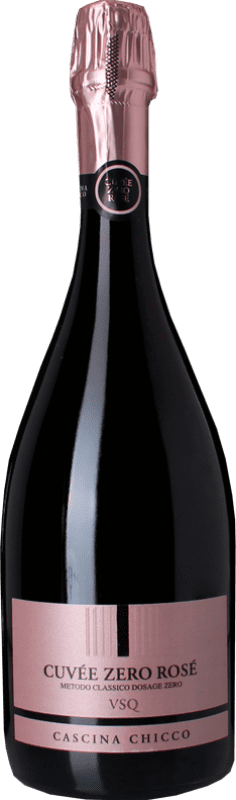 22,95 € 送料無料 | ロゼスパークリングワイン Cascina Chicco Metodo Classico Cuvée Zero Rosé ブルットの自然 D.O.C. Piedmont ピエモンテ イタリア Nebbiolo ボトル 75 cl