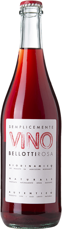 16,95 € Free Shipping | Rosé Wine Cascina degli Ulivi Bellotti Rosa Young D.O.C. Piedmont Piemonte Italy Merlot Eco — Organic Bottle 75 cl