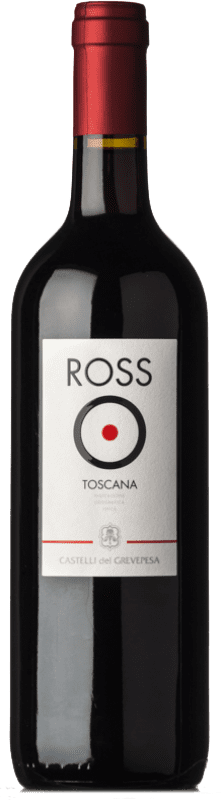 19,95 € Envio grátis | Vinho Tinto Castelli del Grevepesa Ross O I.G.T. Toscana Tuscany Itália Sangiovese, Bacca Garrafa 75 cl