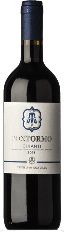 9,95 € Kostenloser Versand | Rotwein Castelli del Grevepesa Pontormo D.O.C.G. Chianti Toskana Italien Sangiovese, Canaiolo Flasche 75 cl