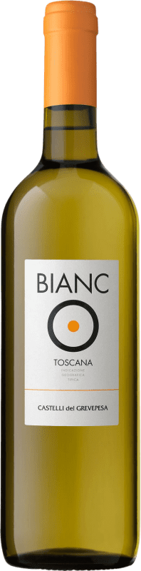 9,95 € Бесплатная доставка | Белое вино Castelli del Grevepesa Bianc O I.G.T. Toscana Тоскана Италия Trebbiano — Треббиано, Chardonnay — Шардоне Бутылка 75 cl