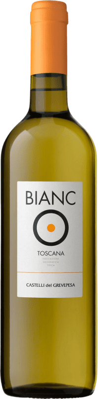 9,95 € Free Shipping | White wine Castelli del Grevepesa Bianc O I.G.T. Toscana Tuscany Italy Trebbiano, Chardonnay Bottle 75 cl