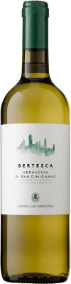 12,95 € Free Shipping | White wine Castelli del Grevepesa Bertesca D.O.C.G. Vernaccia di San Gimignano Tuscany Italy Vernaccia Bottle 75 cl