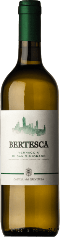 12,95 € 免费送货 | 白酒 Castelli del Grevepesa Bertesca D.O.C.G. Vernaccia di San Gimignano 托斯卡纳 意大利 Vernaccia 瓶子 75 cl