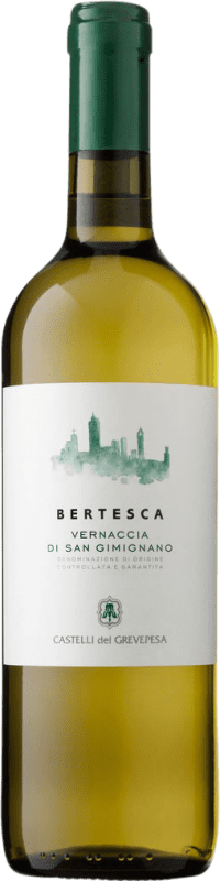 9,95 € Бесплатная доставка | Белое вино Castelli del Grevepesa Bertesca D.O.C.G. Vernaccia di San Gimignano Тоскана Италия Vernaccia бутылка 75 cl