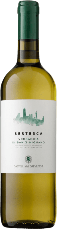 15,95 € Spedizione Gratuita | Vino Bianco Castelli del Grevepesa Bertesca D.O.C.G. Vernaccia di San Gimignano Toscana Italia Vernaccia 75 cl