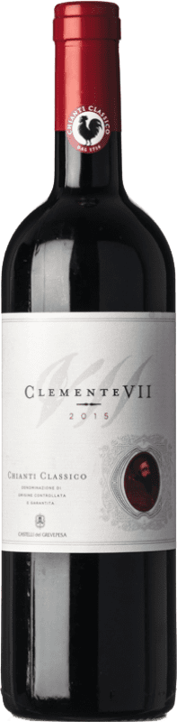 16,95 € Spedizione Gratuita | Vino Rosso Castelli del Grevepesa Clemente VII Classico D.O.C.G. Chianti Toscana Italia Sangiovese 75 cl
