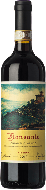 31,95 € Spedizione Gratuita | Vino rosso Castello di Monsanto Riserva D.O.C.G. Chianti Classico Toscana Italia Sangiovese, Colorino, Canaiolo Bottiglia 75 cl