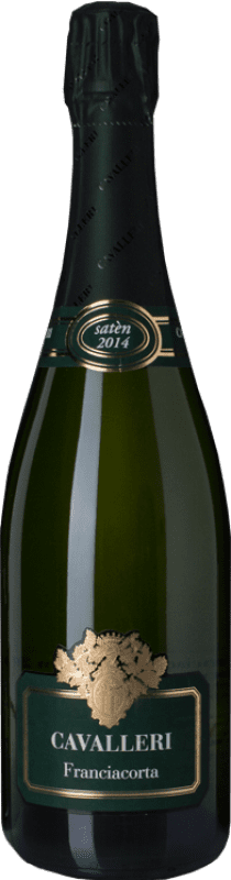 34,95 € 送料無料 | 白スパークリングワイン Cavalleri Satèn ブルットの自然 D.O.C.G. Franciacorta ロンバルディア イタリア Chardonnay ボトル 75 cl