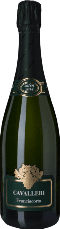 36,95 € Envoi gratuit | Vin Mousseux Blanc Cavalleri Satèn Brut Nature D.O.C.G. Franciacorta Lombardia Italie Chardonnay Bouteille 75 cl