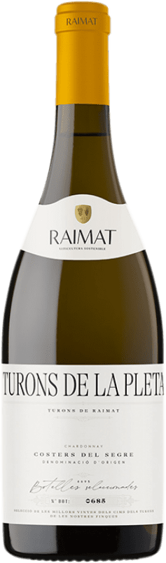 19,95 € Free Shipping | White Wine Raimat Turons de la Pleta D.O. Costers del Segre Catalonia Spain Chardonnay Eco — Organic 75 cl