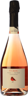 29,95 € 免费送货 | 玫瑰气泡酒 Carol Vallès Pit-Roig Brut Nature 预订 D.O. Cava 西班牙 Pinot Black 瓶子 75 cl