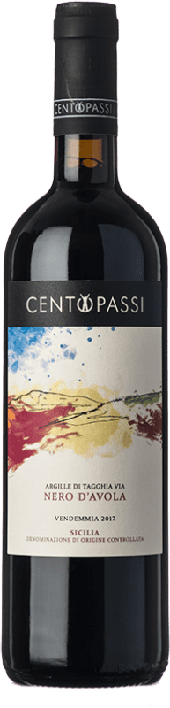 17,95 € Free Shipping | Red Wine Centopassi Argille Tagghia Via D.O.C. Sicilia Sicily Italy Nero d'Avola Eco — Organic Bottle 75 cl