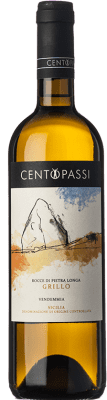 17,95 € Envio grátis | Vinho branco Centopassi Rocce di Pietra Longa D.O.C. Sicilia Sicília Itália Grillo Garrafa 75 cl