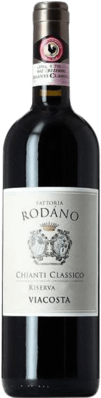 28,95 € Kostenloser Versand | Rotwein Fattoria Rodáno Viacosta Reserve D.O.C.G. Chianti Classico Toskana Italien Sangiovese Flasche 75 cl
