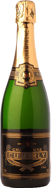 31,95 € Kostenloser Versand | Weißer Sekt Cuperly Brut Große Reserve A.O.C. Champagne Champagner Frankreich Spätburgunder, Chardonnay Flasche 75 cl