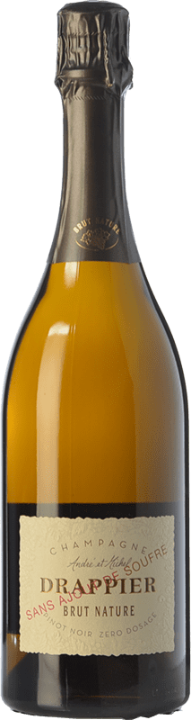 61,95 € Envio grátis | Espumante branco Drappier Zero Dosage Sans Sulfites Brut Nature A.O.C. Champagne Champagne França Pinot Preto Garrafa 75 cl