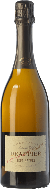 81,95 € Kostenloser Versand | Weißer Sekt Drappier Zero Dosage Sans Sulfites Brut Natur A.O.C. Champagne Champagner Frankreich Spätburgunder Flasche 75 cl