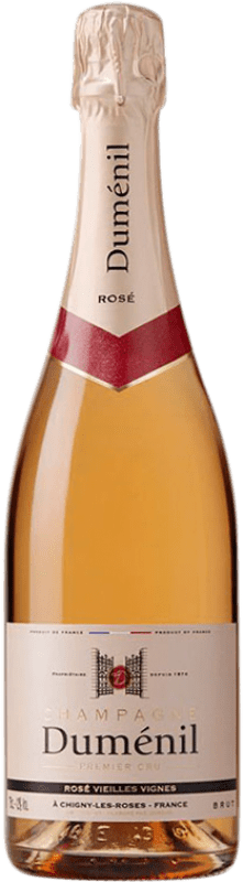 31,95 € Envio grátis | Espumante rosé Duménil Vieilles Vignes Rosé Brut A.O.C. Champagne Champagne França Pinot Preto, Chardonnay, Pinot Meunier Garrafa 75 cl