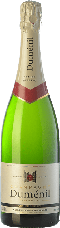 32,95 € Kostenloser Versand | Weißer Sekt Duménil Premier Cru Brut Große Reserve A.O.C. Champagne Champagner Frankreich Spätburgunder, Chardonnay, Pinot Meunier Flasche 75 cl