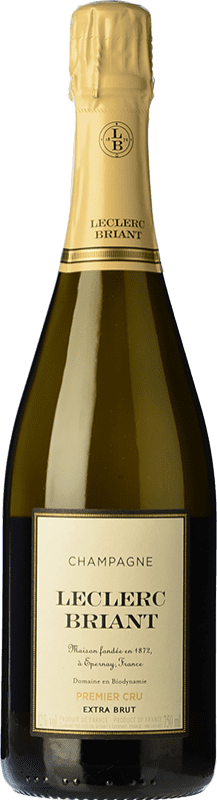 88,95 € 送料無料 | 白スパークリングワイン Leclerc Briant Premier Cru エキストラブラット A.O.C. Champagne シャンパン フランス Pinot Black, Chardonnay, Pinot Meunier ボトル 75 cl