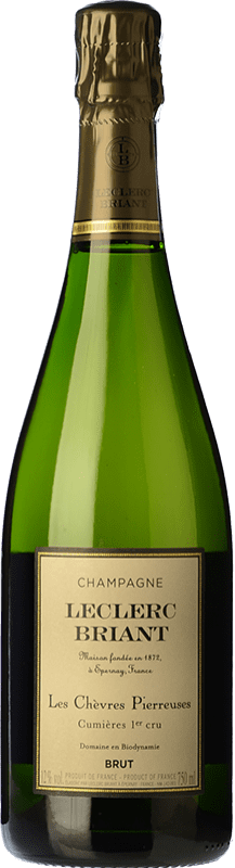 73,95 € 免费送货 | 白起泡酒 Leclerc Briant Les Chèvres Pierreuses 1er Cru 香槟 A.O.C. Champagne 香槟酒 法国 Pinot Black, Chardonnay, Pinot Meunier 瓶子 75 cl