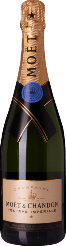 74,95 € Envoi gratuit | Vin Mousseux Blanc Moët & Chandon Impériale Brut Réserve A.O.C. Champagne Champagne France Pinot Noir, Chardonnay, Pinot Meunier Bouteille 75 cl