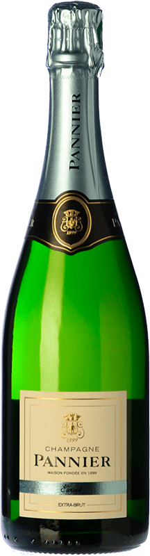 36,95 € Envio grátis | Espumante branco Pannier Extra Brut A.O.C. Champagne Champagne França Pinot Preto, Chardonnay, Pinot Meunier Garrafa 75 cl