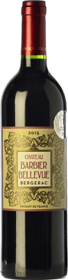 8,95 € Envio grátis | Vinho tinto Château Barbier-Bellevue Jovem A.O.C. Bergerac França Merlot, Cabernet Sauvignon, Cabernet Franc Garrafa 75 cl