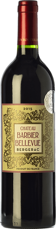 8,95 € Kostenloser Versand | Rotwein Château Barbier-Bellevue Jung A.O.C. Bergerac Frankreich Merlot, Cabernet Sauvignon, Cabernet Franc Flasche 75 cl