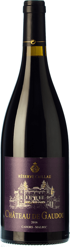 36,95 € Envío gratis | Vino tinto Château de Gaudou Caillau Reserva A.O.C. Cahors Piemonte Francia Malbec Botella 75 cl