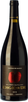 16,95 € Spedizione Gratuita | Vino rosso Château de Gaudou Le Sang de Ma Terre Crianza A.O.C. Cahors Piemonte Francia Malbec Bottiglia 75 cl
