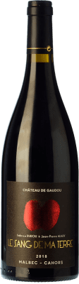 16,95 € Spedizione Gratuita | Vino Rosso Château de Gaudou Le Sang de Ma Terre Crianza — Invecchiato in Botte A.O.C. Cahors Piemonte Francia Malbec Bottiglia 75 cl