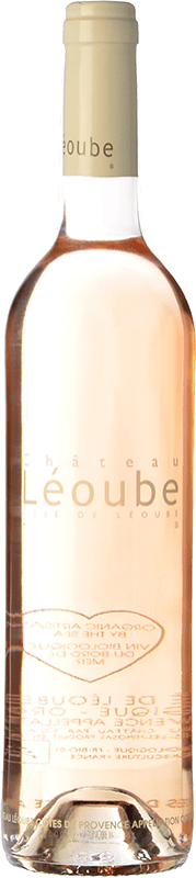19,95 € Бесплатная доставка | Розовое вино Château de Léoube Léoube Rosé — Розе молодое A.O.C. Côtes de Provence Прованс Франция Syrah — Сира, Garnacha — Гренаш, Mourvèdre — Мурведр, Cinsault — Сансо Eco — Эко Био Органический 75 cl