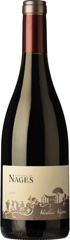 16,95 € Envoi gratuit | Vin Rouge Château de Nages VV Vieilles Vignes Chêne A.O.C. Costières de Nîmes Rhône France Syrah, Garnacha — Grenache, Cariñena — Carignan Eco — Biologique Bouteille 75 cl