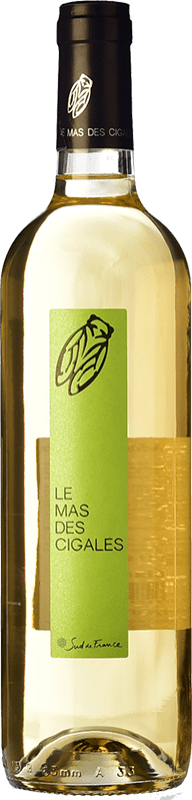 7,95 € 免费送货 | 白酒 Château de Saint-Preignan Mas de Cigales Blanc I.G.P. Vin de Pays de l'Hérault 朗格多克 法国 Chardonnay 瓶子 75 cl
