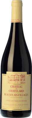 11,95 € 免费送货 | 红酒 Château du Chatelard Cuvée Vieilles Vignes A.O.C. Beaujolais-Villages 博若莱 法国 Gamay 瓶子 75 cl