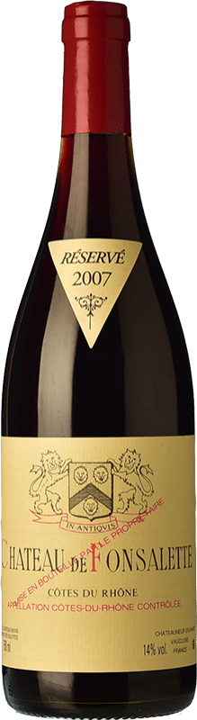 169,95 € 免费送货 | 红酒 Château Fonsalette 岁 A.O.C. Côtes du Rhône 罗纳 法国 Syrah, Grenache, Cinsault 瓶子 75 cl