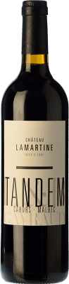 11,95 € 免费送货 | 红酒 Château Lamartine Tandem 年轻的 A.O.C. Cahors 皮埃蒙特 法国 Malbec 瓶子 75 cl