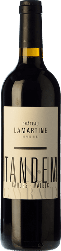 11,95 € Spedizione Gratuita | Vino rosso Château Lamartine Tandem Giovane A.O.C. Cahors Piemonte Francia Malbec Bottiglia 75 cl