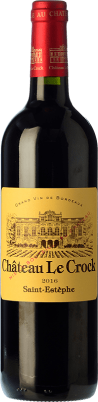 41,95 € Free Shipping | Red wine Château Le Crock Aged A.O.C. Saint-Estèphe Bordeaux France Merlot, Cabernet Franc, Petit Verdot, Sauvignon Bottle 75 cl