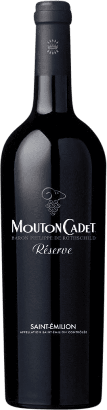 24,95 € Kostenloser Versand | Rotwein Philippe de Rothschild Mouton Cadet Reserve A.O.C. Saint-Émilion Bordeaux Frankreich Merlot, Cabernet Sauvignon, Cabernet Franc Flasche 75 cl