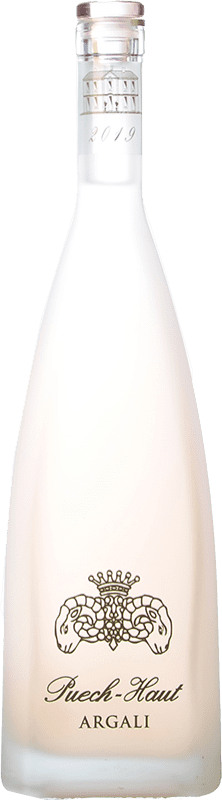 18,95 € Бесплатная доставка | Розовое вино Château Puech-Haut Argali Rosé — Розе I.G.P. Vin de Pays Languedoc Лангедок Франция Garnacha — Гренаш, Cinsault — Сансо 75 cl