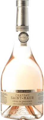 13,95 € Spedizione Gratuita | Vino rosato Château Saint Maur L'Excellence Giovane A.O.C. Côtes de Provence Provenza Francia Grenache, Mourvèdre, Cinsault, Rolle Bottiglia 75 cl