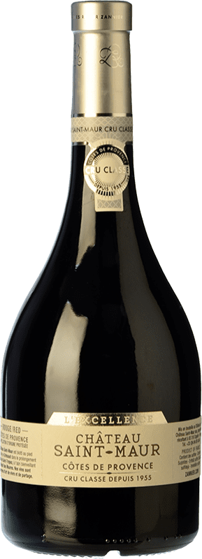 26,95 € Бесплатная доставка | Красное вино Château Saint Maur L'Excellence Rouge старения A.O.C. Côtes de Provence Прованс Франция Syrah, Cabernet Franc, Mourvèdre бутылка 75 cl