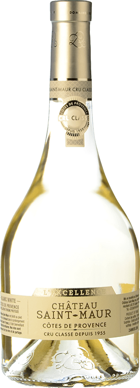 23,95 € 免费送货 | 白酒 Château Saint Maur L'Excellence Blanc A.O.C. Côtes de Provence 普罗旺斯 法国 Rolle 瓶子 75 cl
