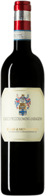 18,95 € Spedizione Gratuita | Vino rosso Piccolomini d'Aragona D.O.C. Rosso di Montalcino Toscana Italia Sangiovese Bottiglia 75 cl