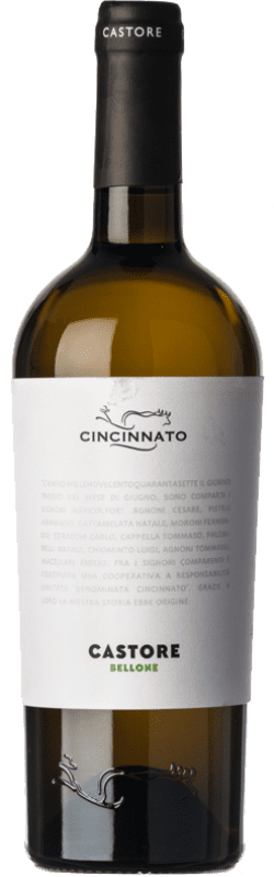 8,95 € Бесплатная доставка | Белое вино Cincinnato Bellone Castore I.G.T. Lazio Лацио Италия бутылка 75 cl